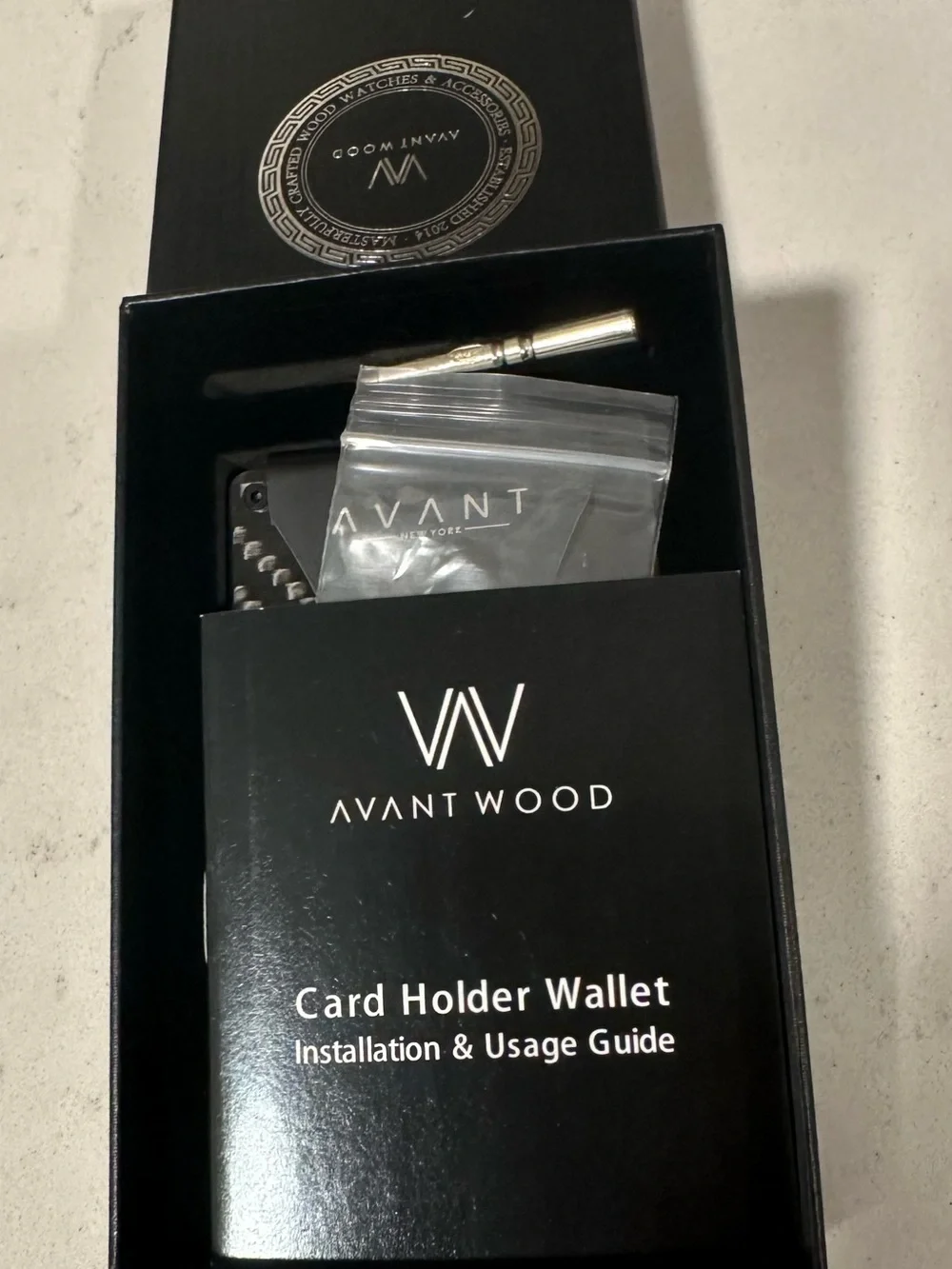 NEW Avantwood Carbon Fiber Slim Wallet & Money Clip -RFID Blocking